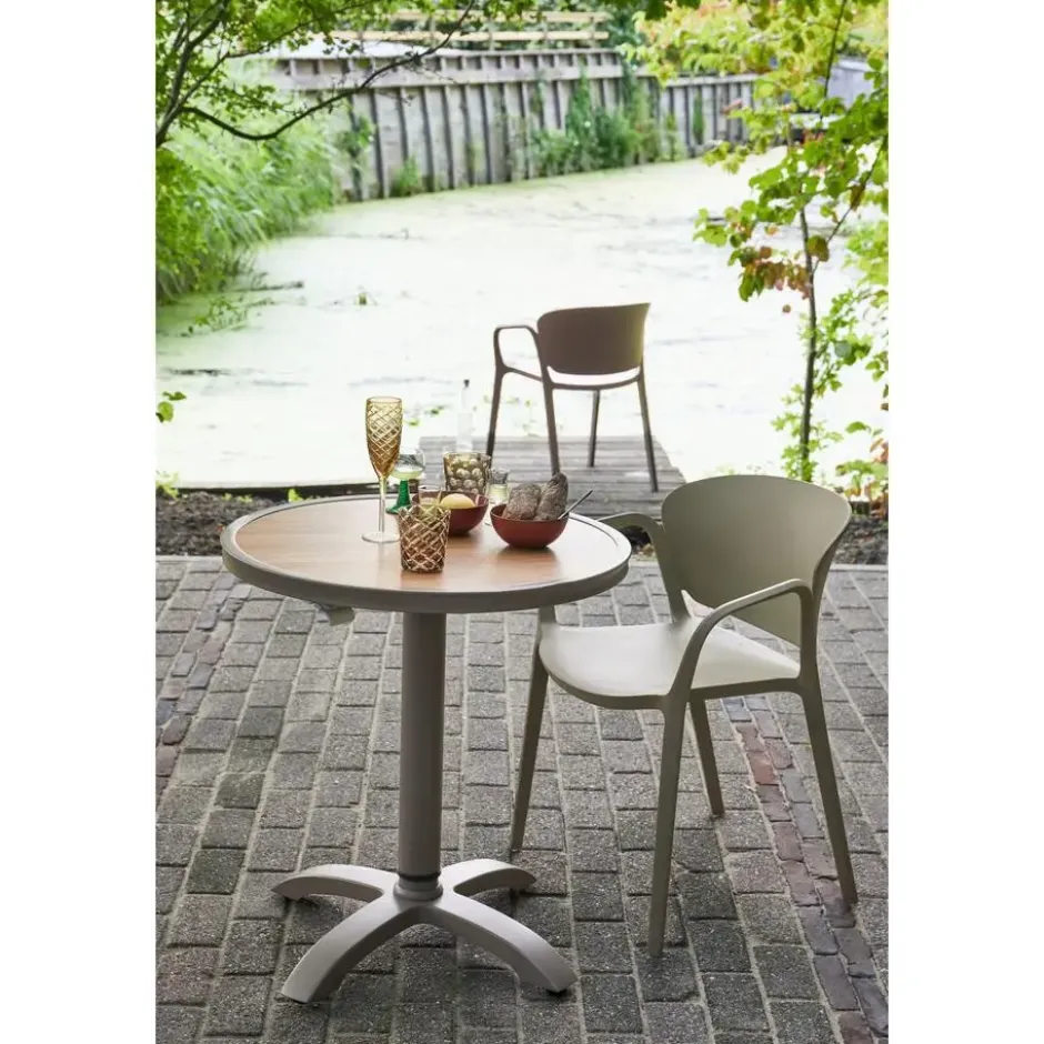 WOOOD Bent Tuinstoelen - Kunststof - Groen -Set van 2