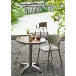 WOOOD Bent Tuinstoelen - Kunststof - Groen -Set van 2