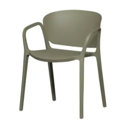 WOOOD Bent Tuinstoelen - Kunststof - Groen -Set van 2