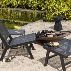 WOOOD Bikkel Kruk - Hout - Naturel - 40x28x28