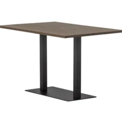 WOOOD Bistro Dubbele Vierkante Buisvoet - Metaal - Zwart - 72x80x40