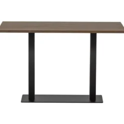 WOOOD Bistro Dubbele Vierkante Buisvoet - Metaal - Zwart - 72x80x40