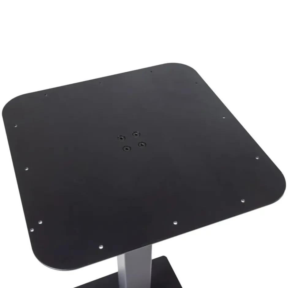 WOOOD Bistro Vierkante Bartafel Poot - Metaal - Zwart- 105x50x50