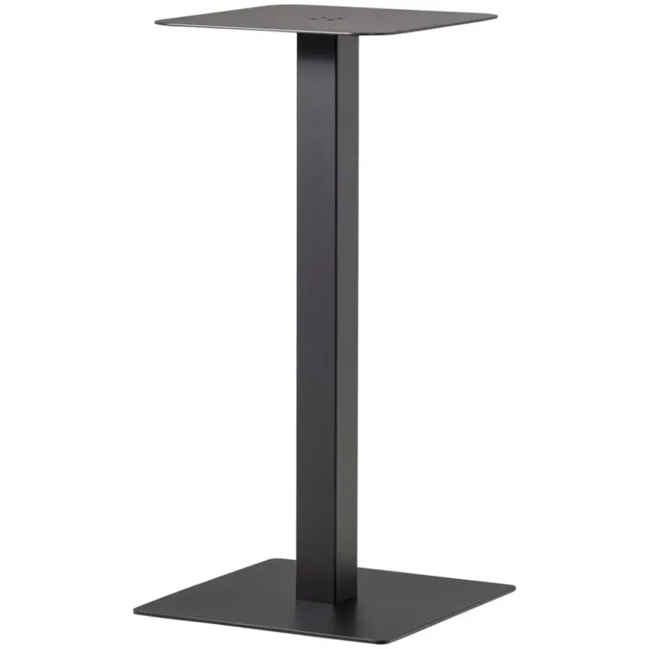 WOOOD Bistro Vierkante Bartafel Poot - Metaal - Zwart- 105x50x50