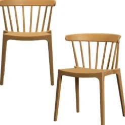 WOOOD Bliss Tuinstoelen - Plant Fiber - Caramel Melange - Set van 2