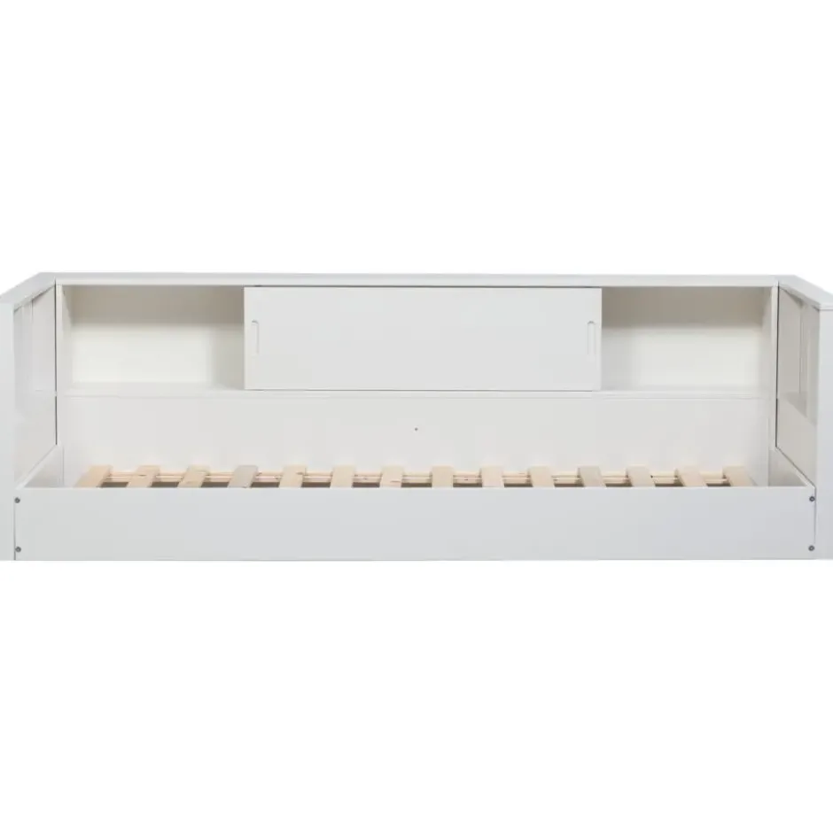 WOOOD Carter Bedbank - Grenenhout - Wit - 90x200