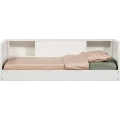 WOOOD Carter Bedbank - Grenenhout - Wit - 90x200