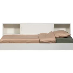 WOOOD Carter Bed - Grenenhout - Wit - 90x200