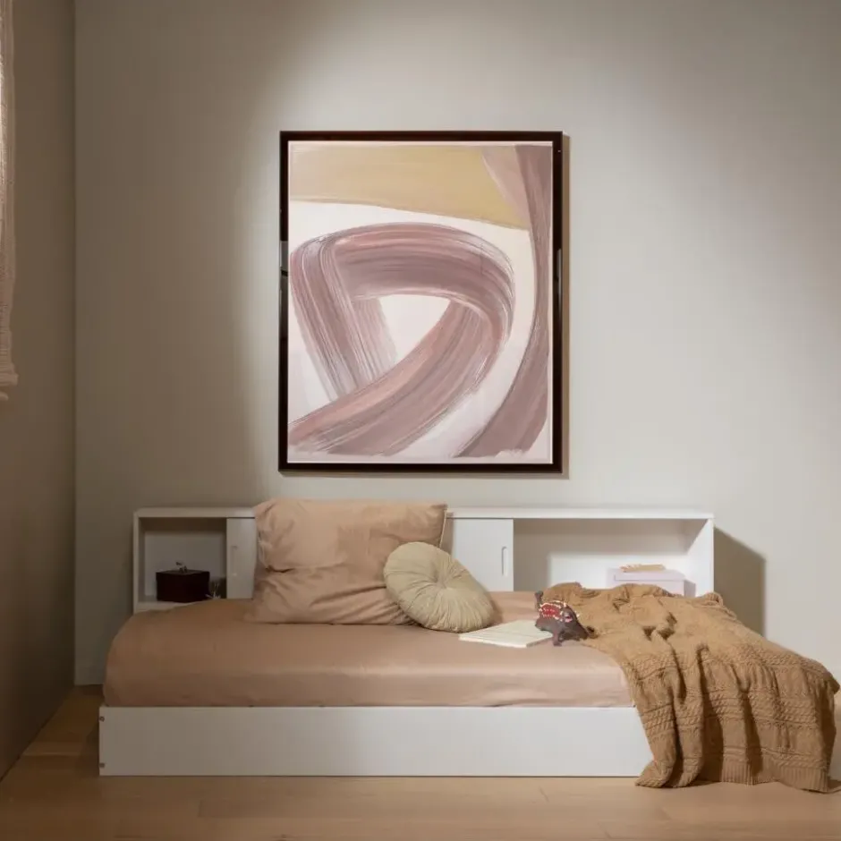 WOOOD Carter Bed - Grenenhout - Wit - 90x200
