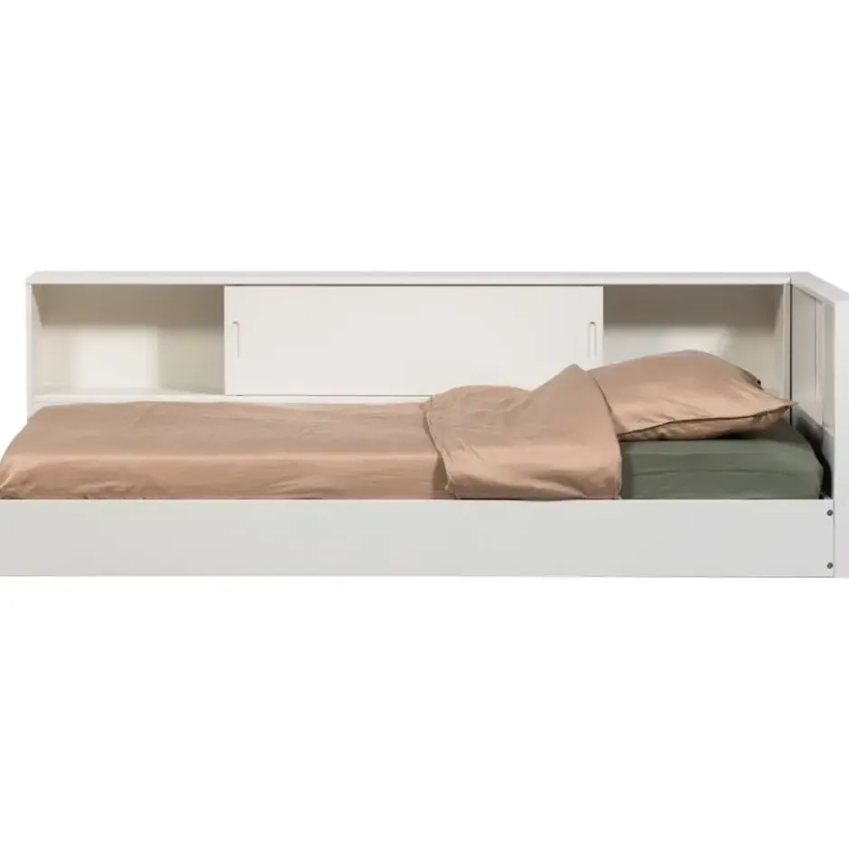 WOOOD Carter Hoekbed Links/Rechts - Grenenhout - Wit - 90x200