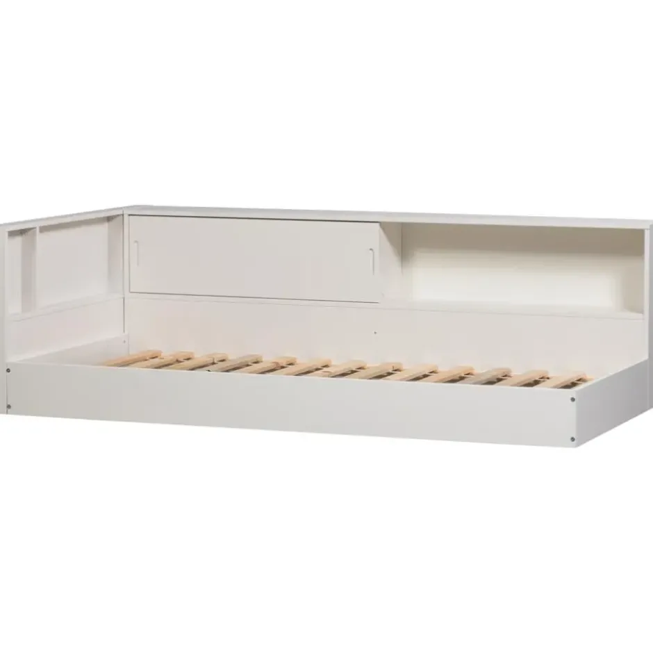 WOOOD Carter Hoekbed Links/Rechts - Grenenhout - Wit - 90x200