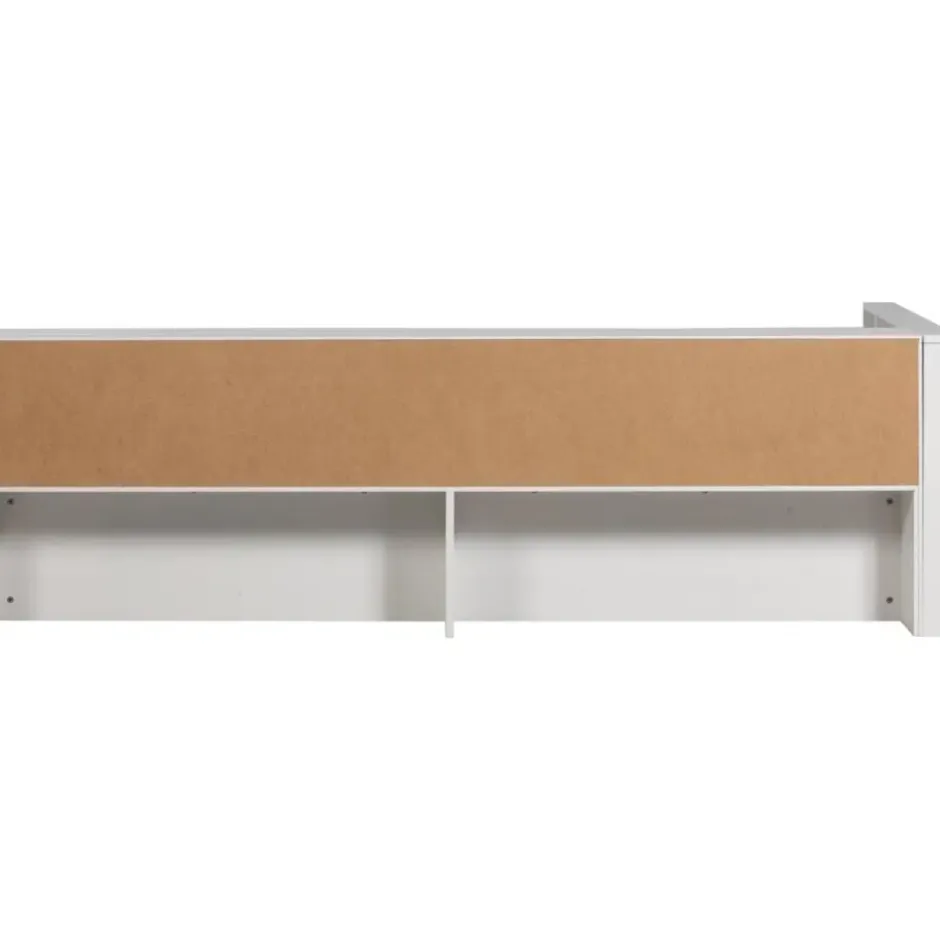 WOOOD Carter Hoekbed Links/Rechts - Grenenhout - Wit - 90x200