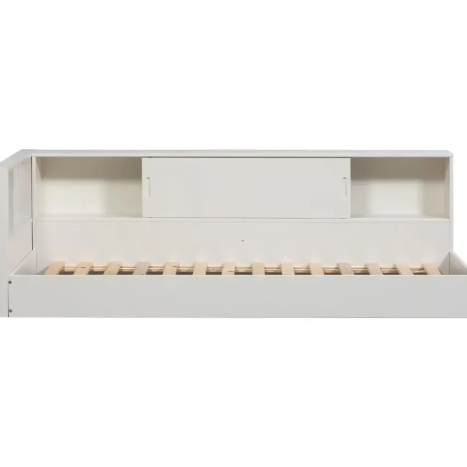 WOOOD Carter Hoekbed Links/Rechts - Grenenhout - Wit - 90x200