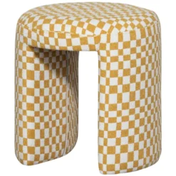 WOOOD Charlie Kruk - Polyester - Ruitjes - Geel