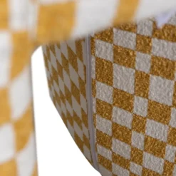 WOOOD Charlie Kruk - Polyester - Ruitjes - Geel
