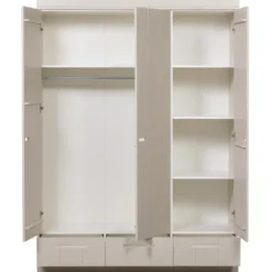 WOOOD Connect Kledingkast 3-Deurs met Lade - Grenen -Dust - 195x140x53