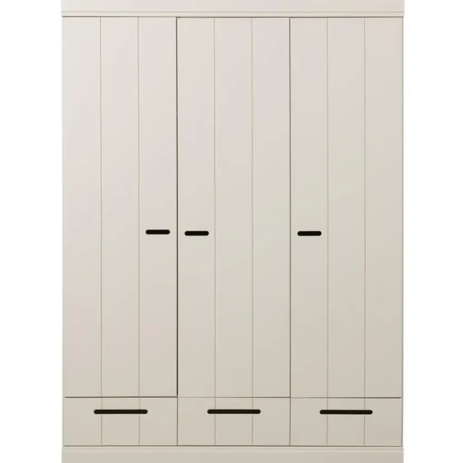 WOOOD Connect Kledingkast 3-Deurs met Lade - Grenen -Dust - 195x140x53