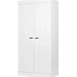 WOOOD Connect Kledingkast 2-Deurs - Grenen - Wit - 195x94x53