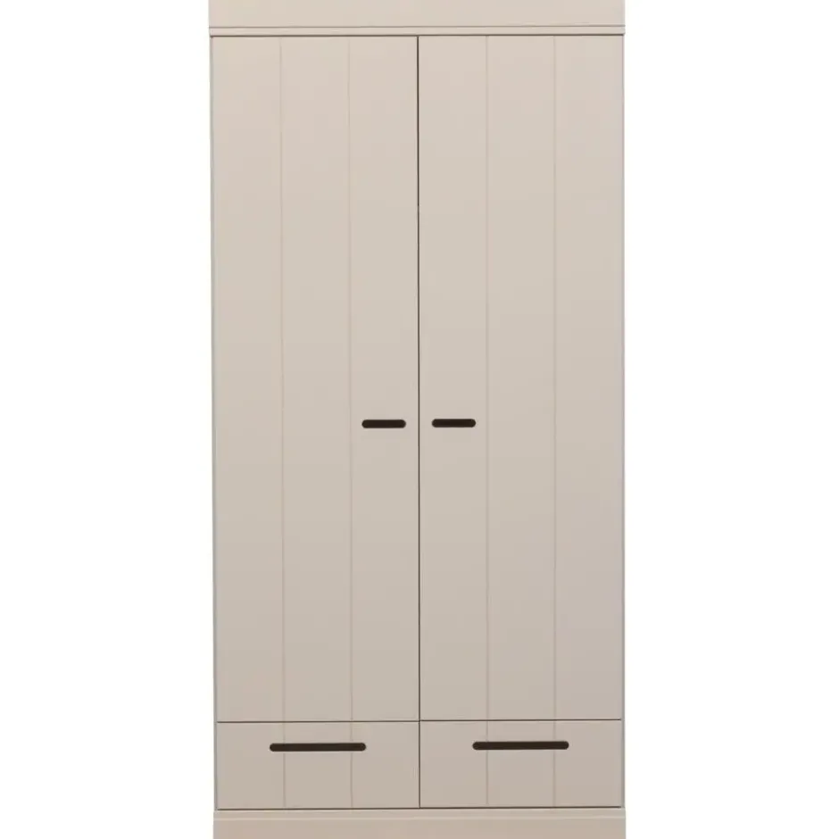 WOOOD Connect Kledingkast 2-Deurs met lade - Grenen - Dust - 195x94x53