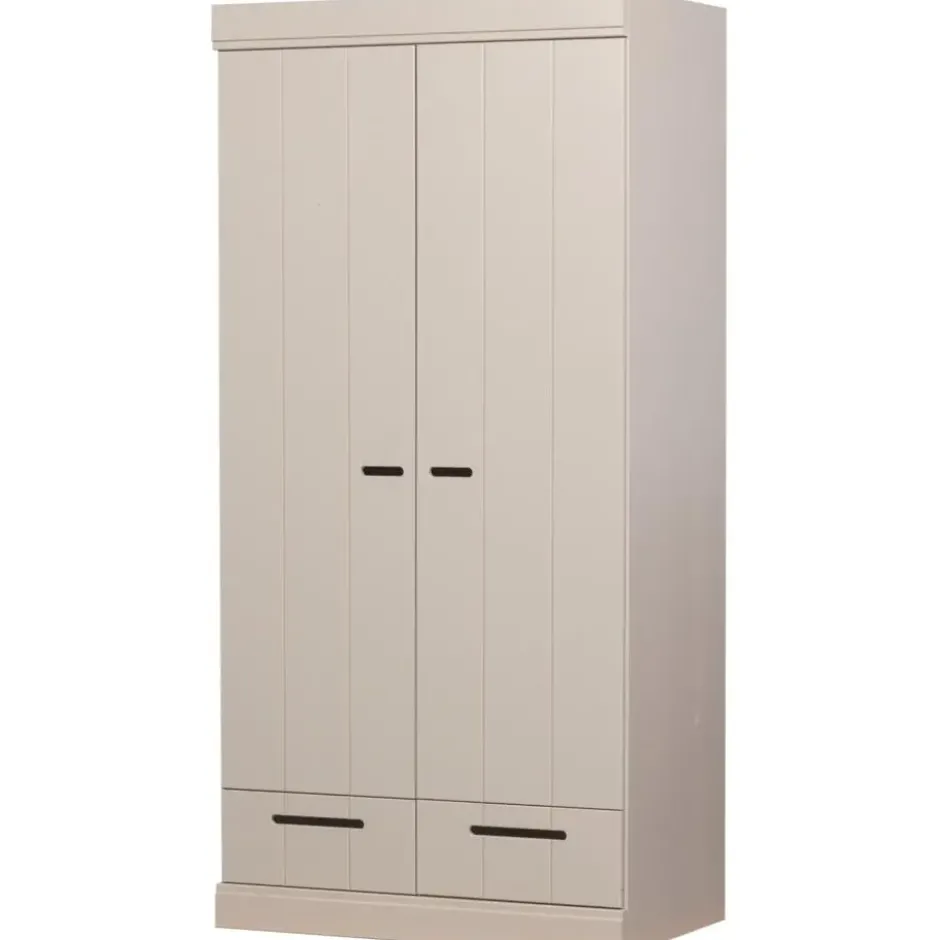 WOOOD Connect Kledingkast 2-Deurs met lade - Grenen - Dust - 195x94x53