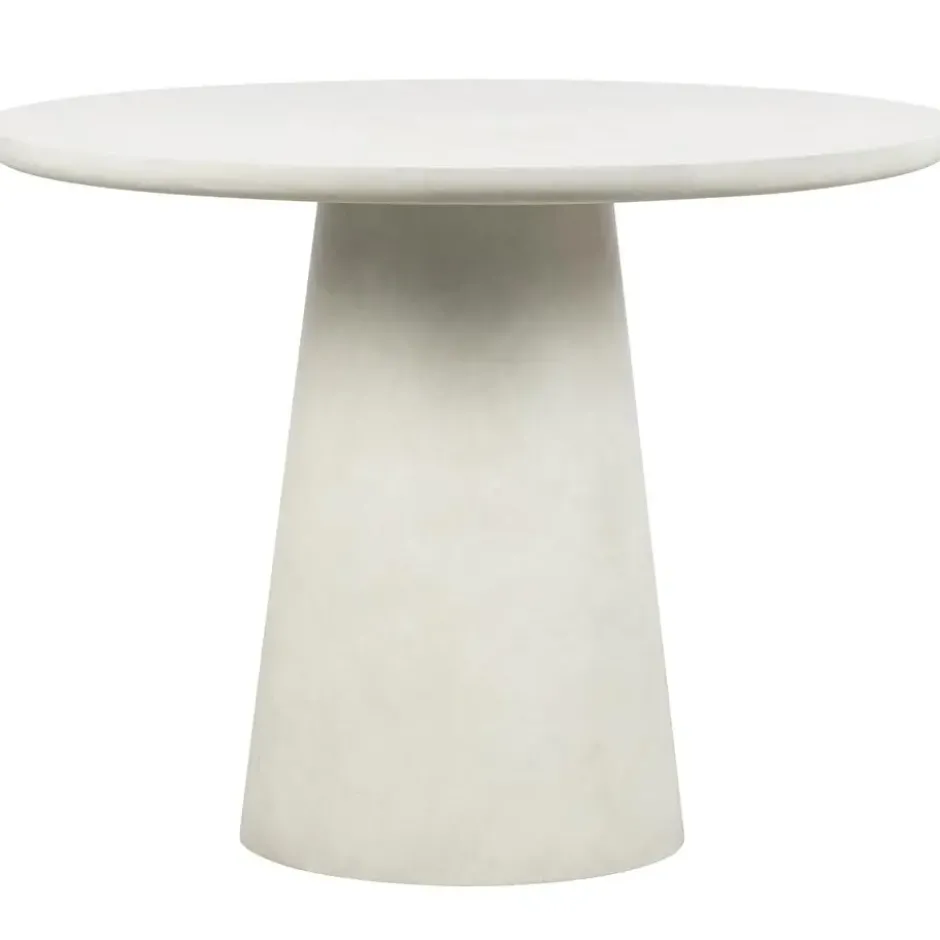 WOOOD Damon Ronde Eettafel - Betonlook - Wit - 76x100x10