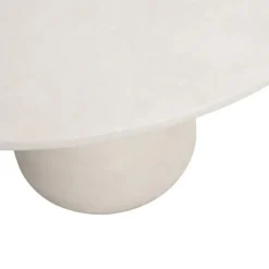 WOOOD Damon Ronde Eettafel - Betonlook - Wit - 76x100x10