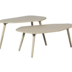 WOOOD Davina Bijzettafels - MDF - Dust - 40x90x50
