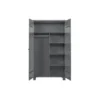 WOOOD Dennis Kast - Grenen Geborsteld - Staal Grijs - 111x202x55