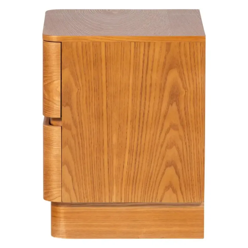 WOOOD Fejo Nachtkastje Met Lades - MDF - Bruin - 43x40x34