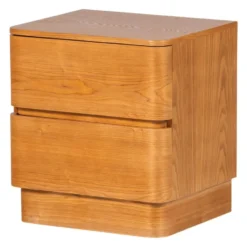 WOOOD Fejo Nachtkastje Met Lades - MDF - Bruin - 43x40x34