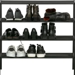 WOOOD Ferro Schoenenrek - Metaal - Zwart - 40x85x35