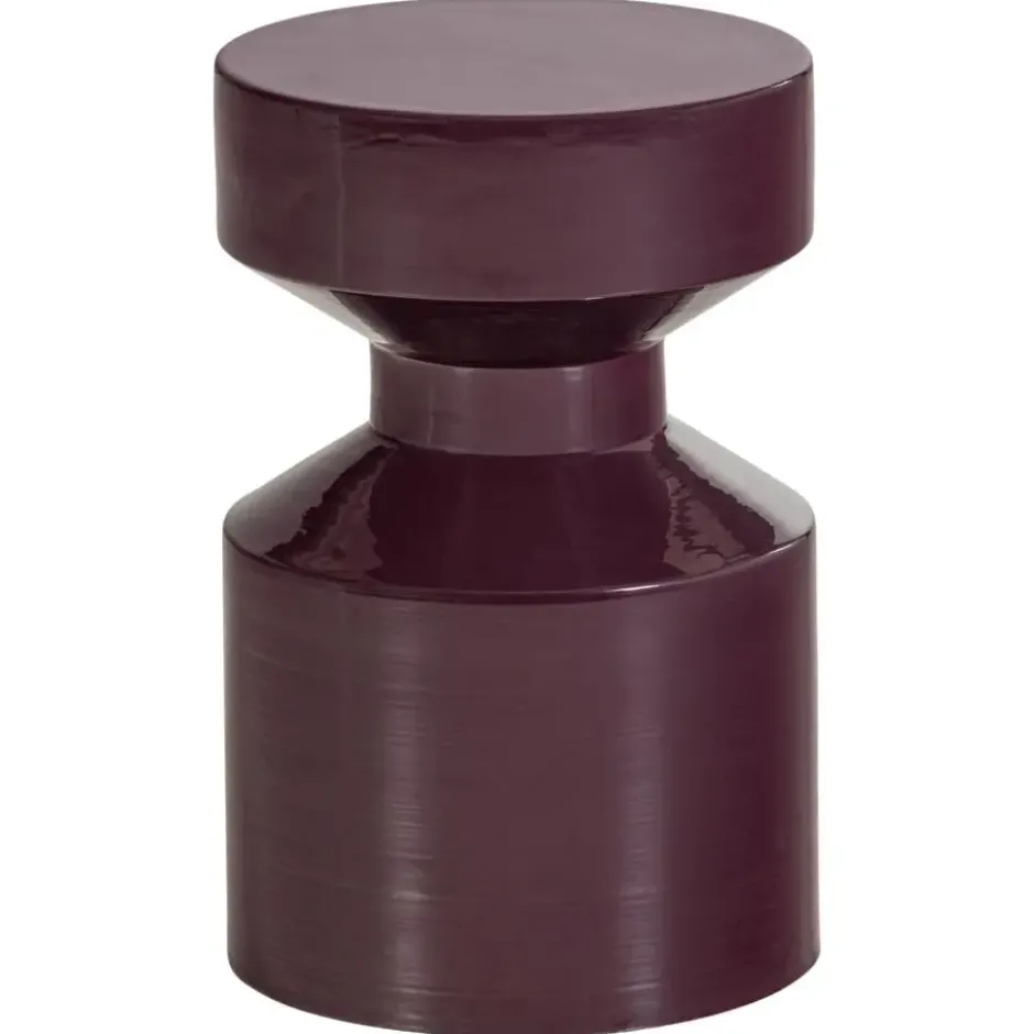 WOOOD Ferry Bijzettafel - Metaal - Donkerpaars - 47x30x30
