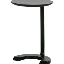 WOOOD Floor Bijzettafel - Hout/Metaal - Zwart - 57x39x39