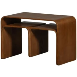 WOOOD Frey Multifunctionele Bijzettafel - Hout - Walnoot - 40x60x32