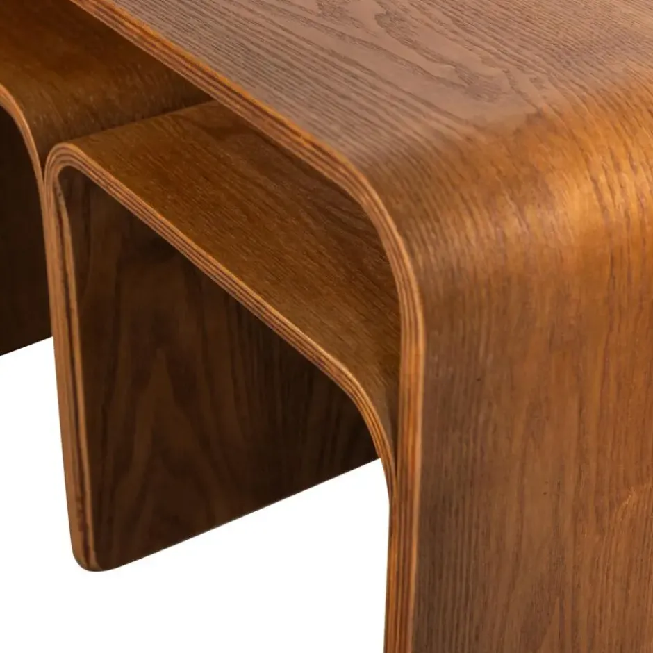 WOOOD Frey Multifunctionele Bijzettafel - Hout - Walnoot - 40x60x32