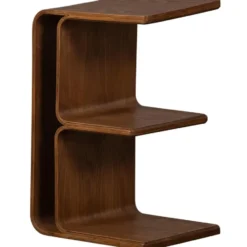 WOOOD Frey Multifunctionele Bijzettafel - Hout - Walnoot - 40x60x32