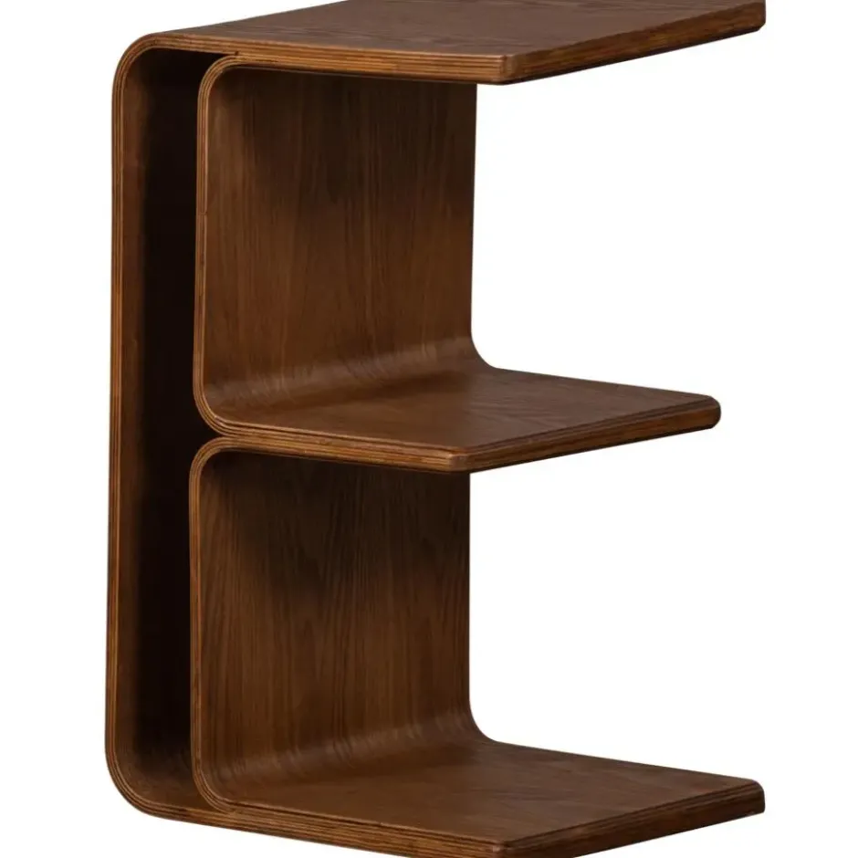 WOOOD Frey Multifunctionele Bijzettafel - Hout - Walnoot - 40x60x32