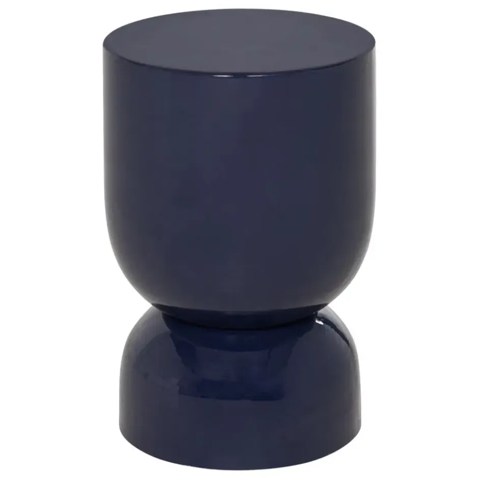 WOOOD Hekla Bijzettafel - Metaal - Donkerblauw - 47x32x32