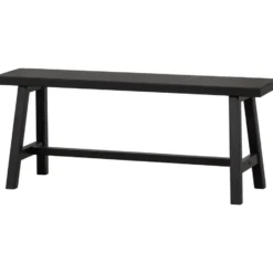 WOOOD Imme Bankje - Grenen - Zwart - 45x110x35