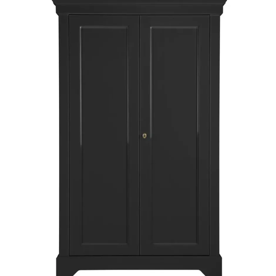 WOOOD Isabel Brocante Kast - Grenen - Zwart - 191x118x47