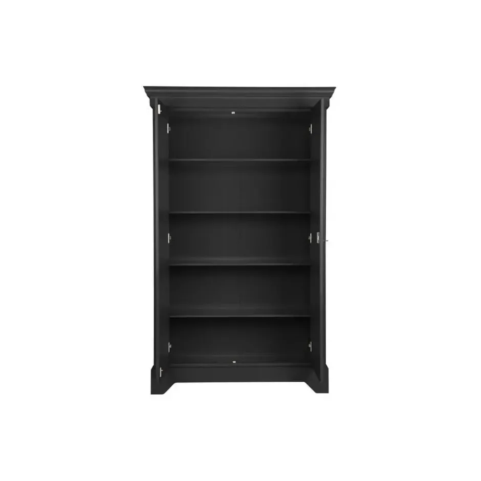 WOOOD Isabel Brocante Kast - Grenen - Zwart - 191x118x47