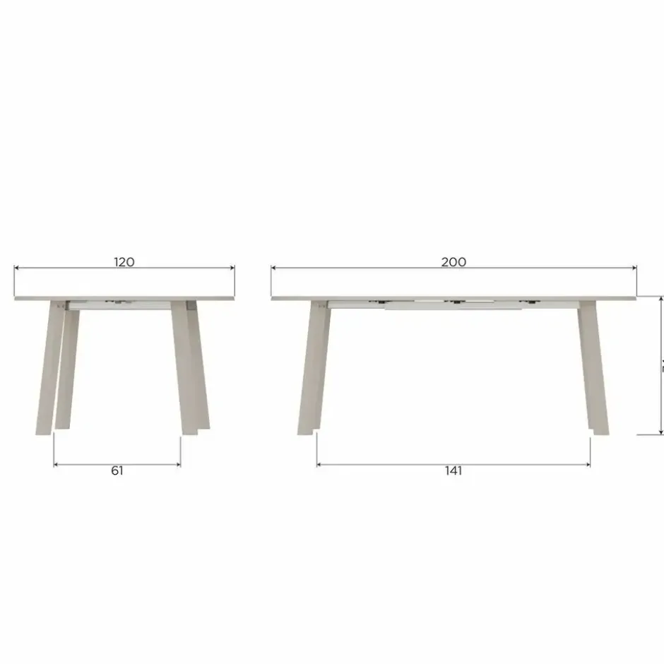 WOOOD Janne Uitschuifbare Eettafel Rond 120Ø cm - Eiken - Dakargrau