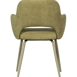 WOOOD Jenny Eetkamerstoelen - Polyester - Sage - Set van 6