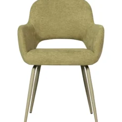 WOOOD Jenny Eetkamerstoelen - Polyester - Sage - Set van 6