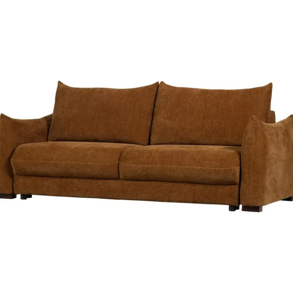 WOOOD Jonne 3-Zits Slaapbank - Chennile - Bruin - 92x233x105