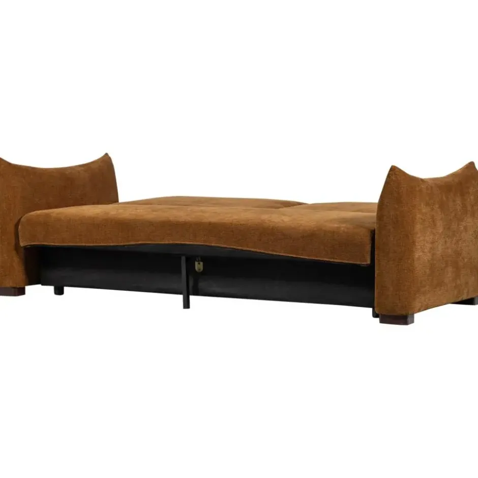 WOOOD Jonne 3-Zits Slaapbank - Chennile - Bruin - 92x233x105