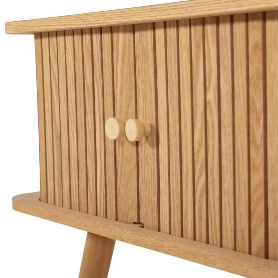 WOOOD Karri Nachtkastje Recht - MDF/Grenen - Naturel - 58x45x40