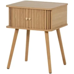 WOOOD Karri Nachtkastje Recht - MDF/Grenen - Naturel - 58x45x40