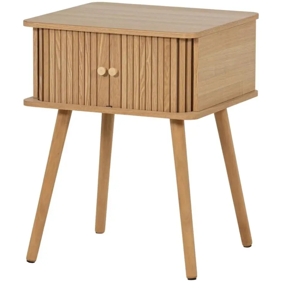 WOOOD Karri Nachtkastje Recht - MDF/Grenen - Naturel - 58x45x40