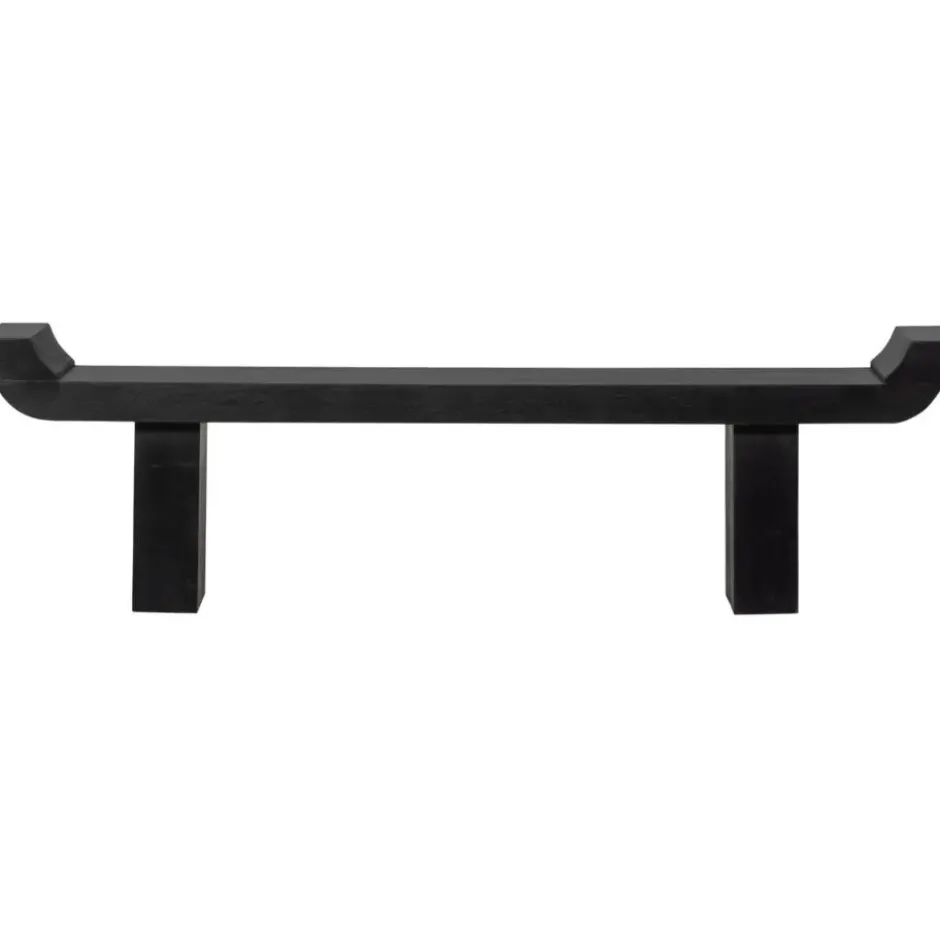 WOOOD Lox Bankje - Hout - Zwart - 35x183x53